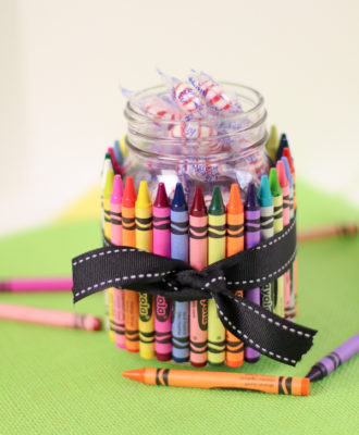 diy crayon jar teacher gift