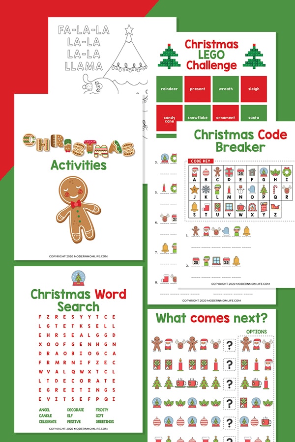 Free Christmas Worksheets & Activities for Kids - Modern Mom Life