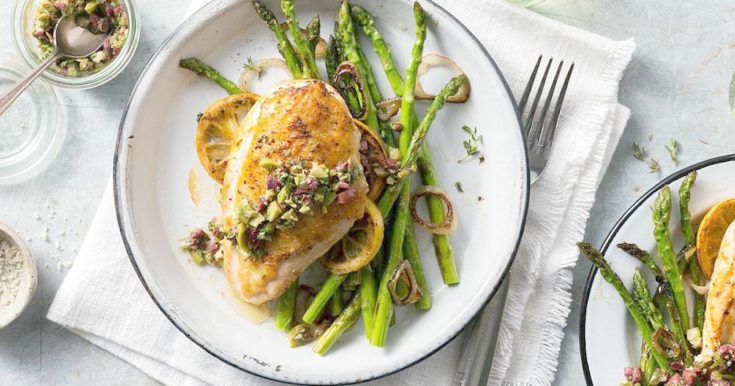 Image for Paprika Rubbed Chicken Breasts and Asparagus!