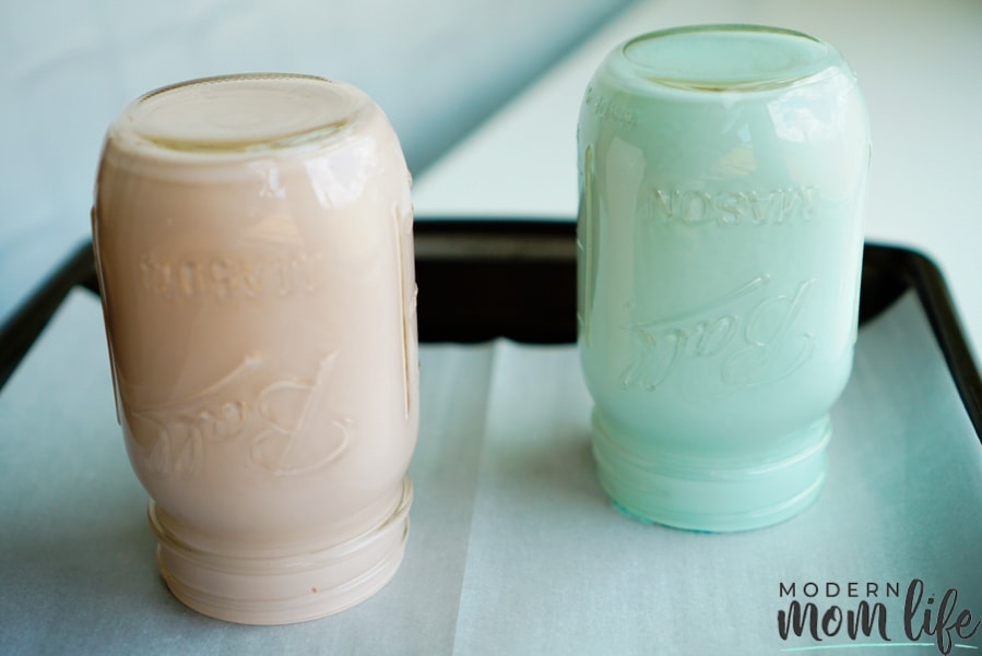 How to Paint Mason Jars from the inside