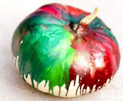 melted crayon pumpkin