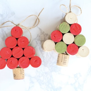 Wine Cork Christmas Tree Ornaments