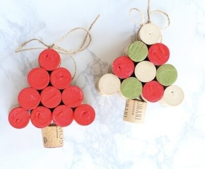 Wine Cork Christmas Tree Ornaments