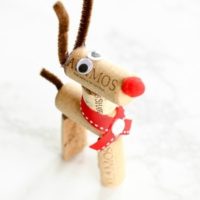 DIY Reindeer Wine Cork Ornaments