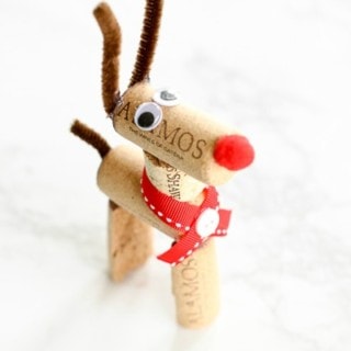 DIY Reindeer Wine Cork Ornaments