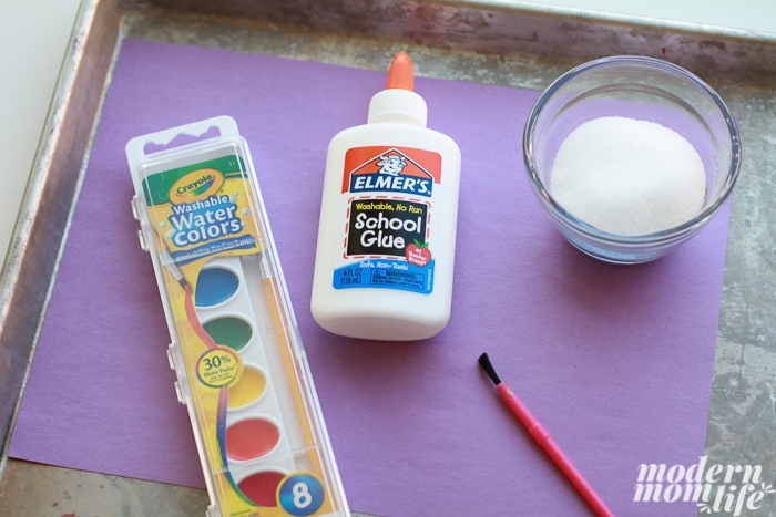 Easter Egg Watercolor Salt Painting