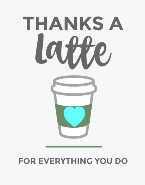 DIY Thanks a Latte Gift Basket + Gift Tag Printable Modern Mom Life