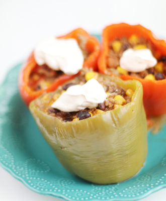 Cheesy Enchilada Stuffed Bell Peppers
