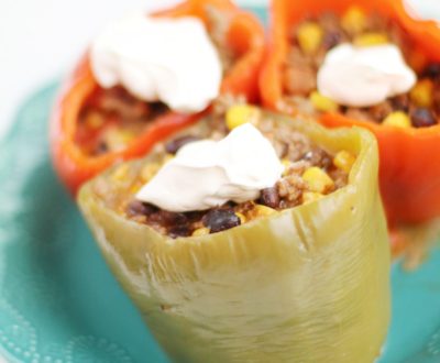 Cheesy Enchilada Stuffed Bell Peppers