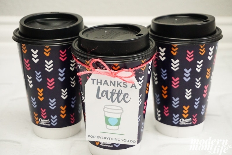 Diy Thanks A Latte Gift Basket + Gift Tag Printable - Modern Mom Life