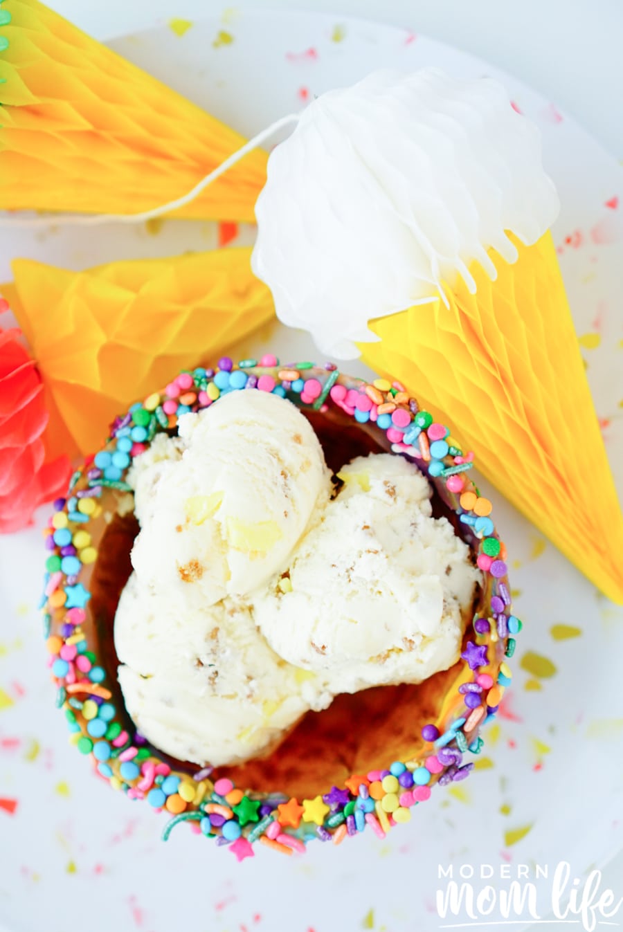 Sprinkled Waffle Bowls