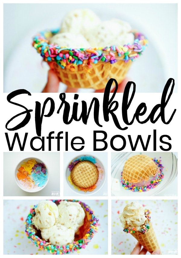 Sprinkled Waffle Bowls Recipe