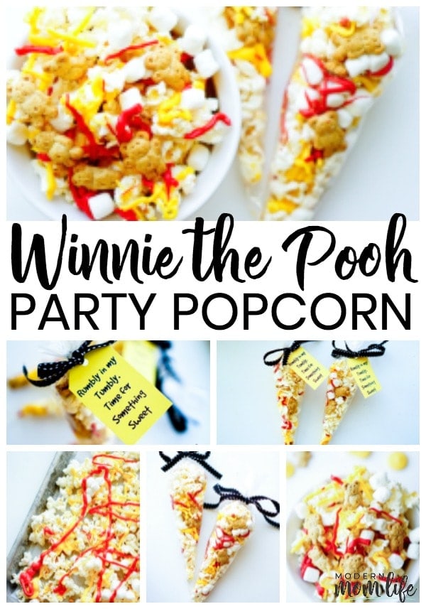 This Winnie the Pooh Party Popcorn Recipe will make you bounce with joy like Tigger! Celebrate Disney's #ChristopherRobin movie with this delicious and sweet popcorn treat.