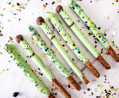 Frankenstein Pretzel Rods