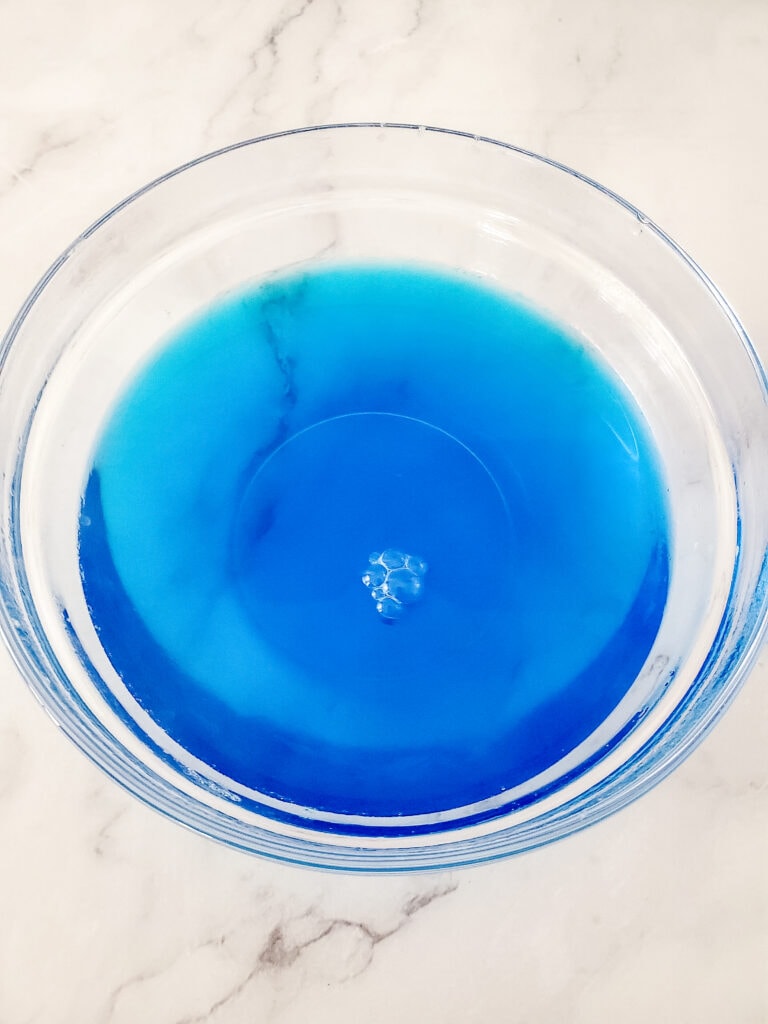 blue gelatin