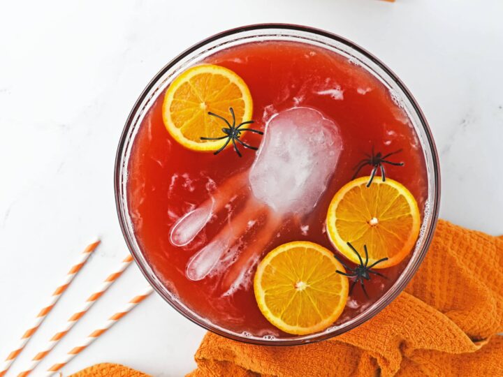 Skeleton Hand Punch Bowl with Ladle