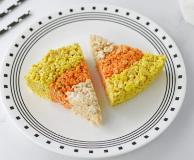 Candy Corn Krispie Treats