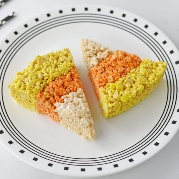 Candy Corn Krispie Treats