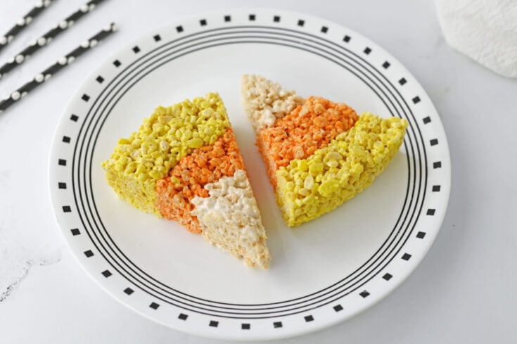 Candy Corn Krispie Treats
