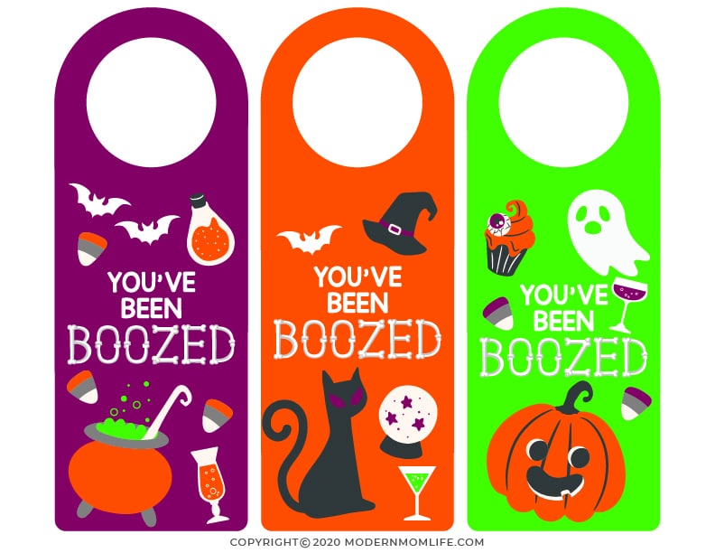 Boozy wine bottle tag
