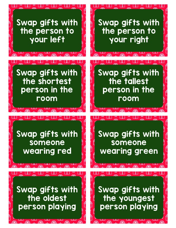 Gift Exchange Passing Ideas