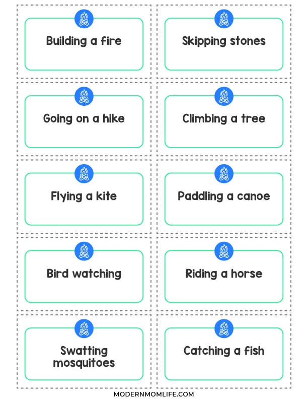 camping charades