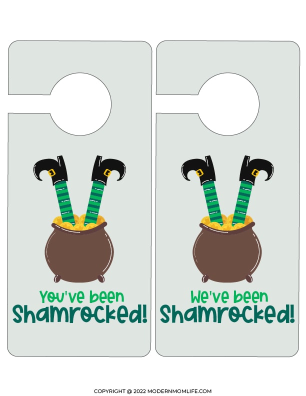 Youve been shamrocked door hangers