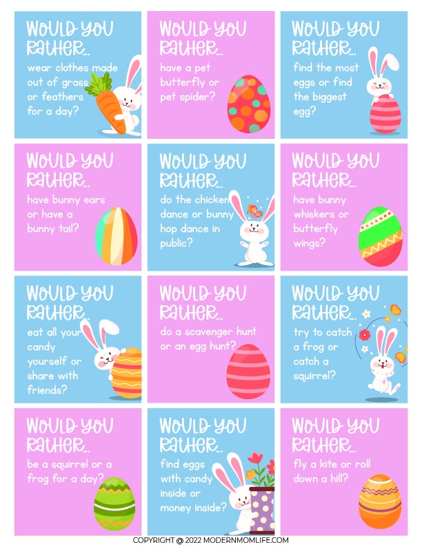 Easter would you rather questions