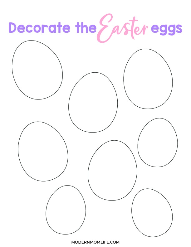 Decorate Easter Egg worksheet