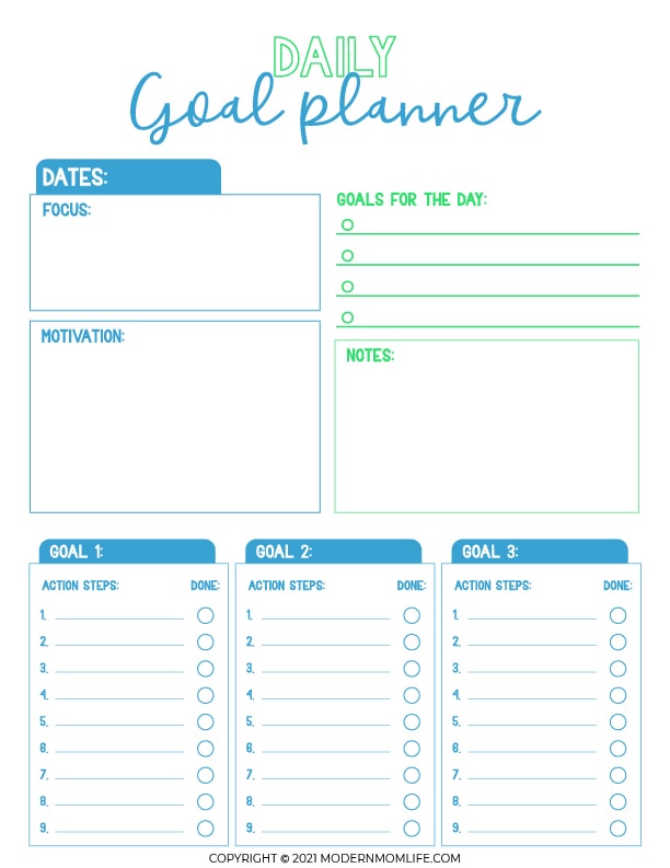 Daily Goal Planner