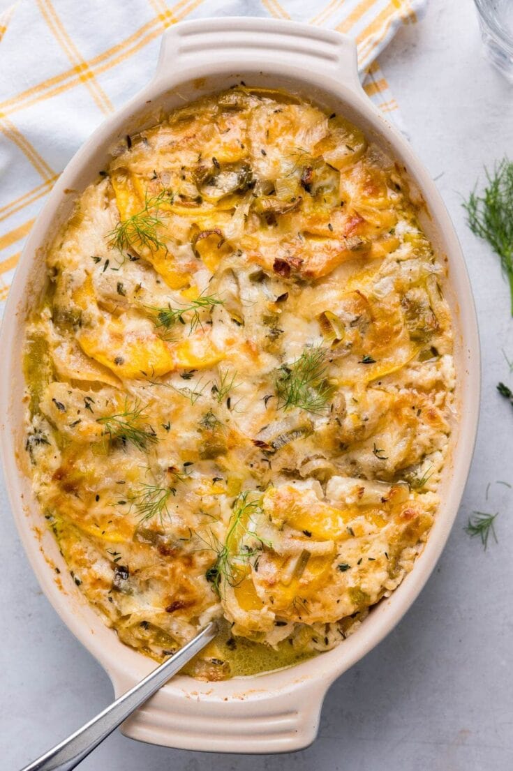 Image for Cheesy Rutabaga and Butternut Squash Casserole