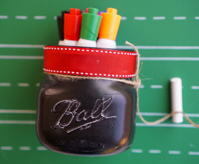 Chalkboard mason jar teacher gift-