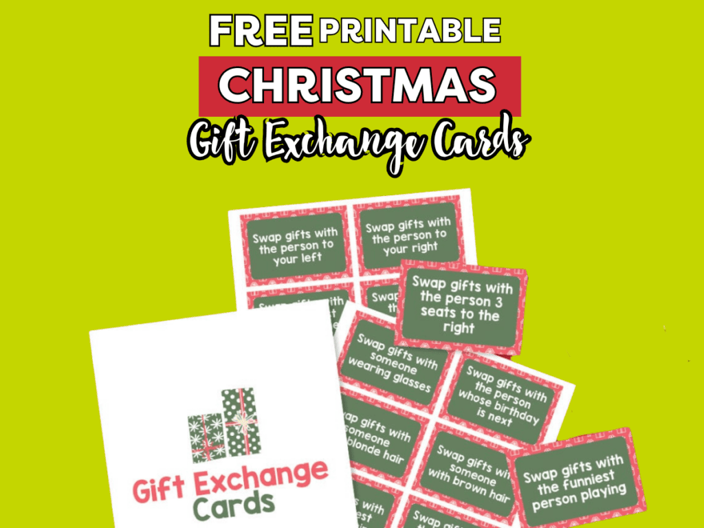 Christmas Gift Exchange Cards