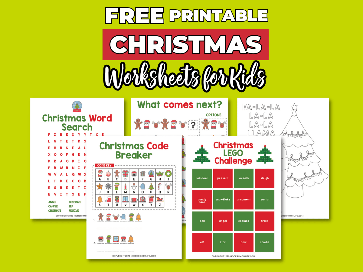 FREE Christmas Worksheets for Kids - Modern Mom Life