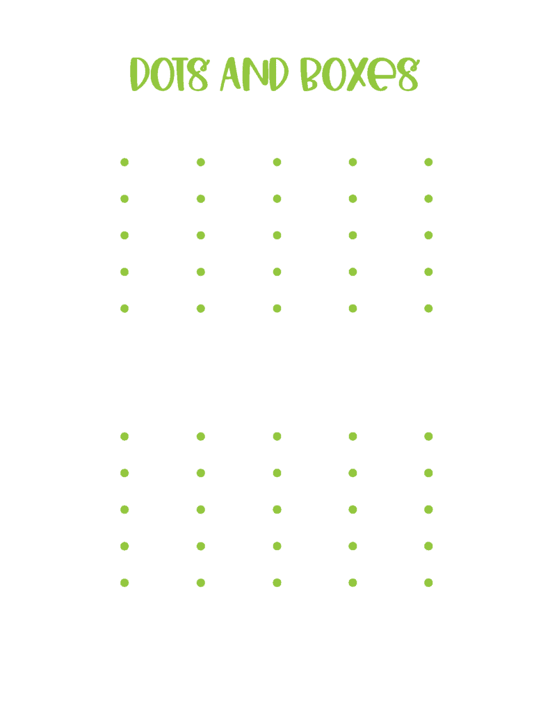 St. Patrick's Day Worksheets Dots and Boxes