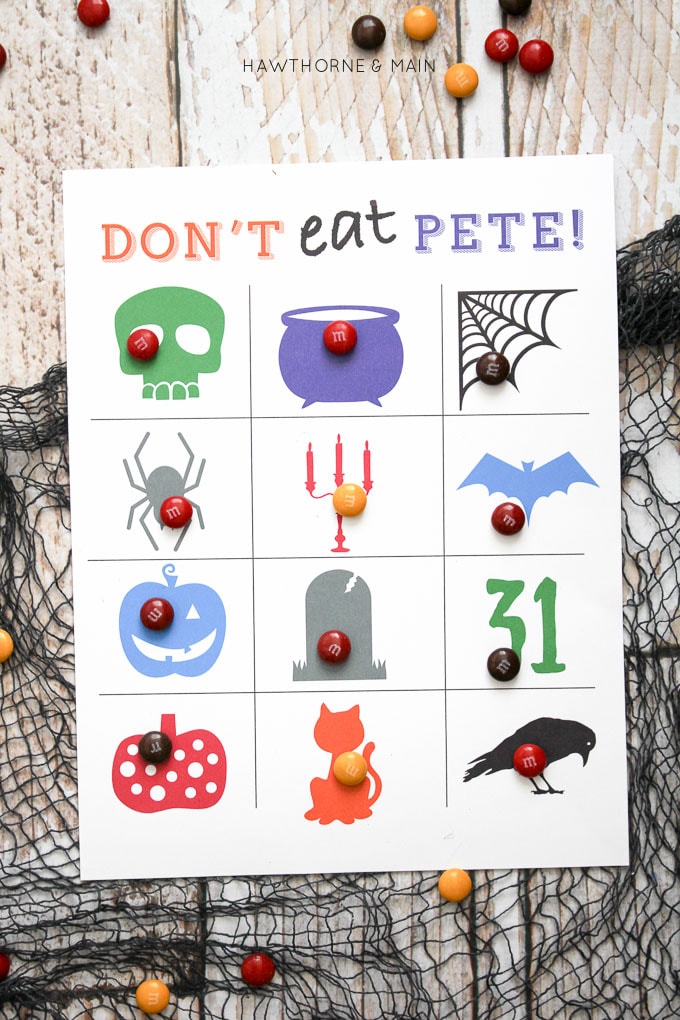Image for Don't Eat Peat Printable Halloween Game