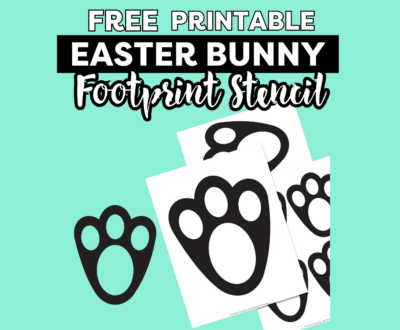 Easter Bunny Footprint Stencil
