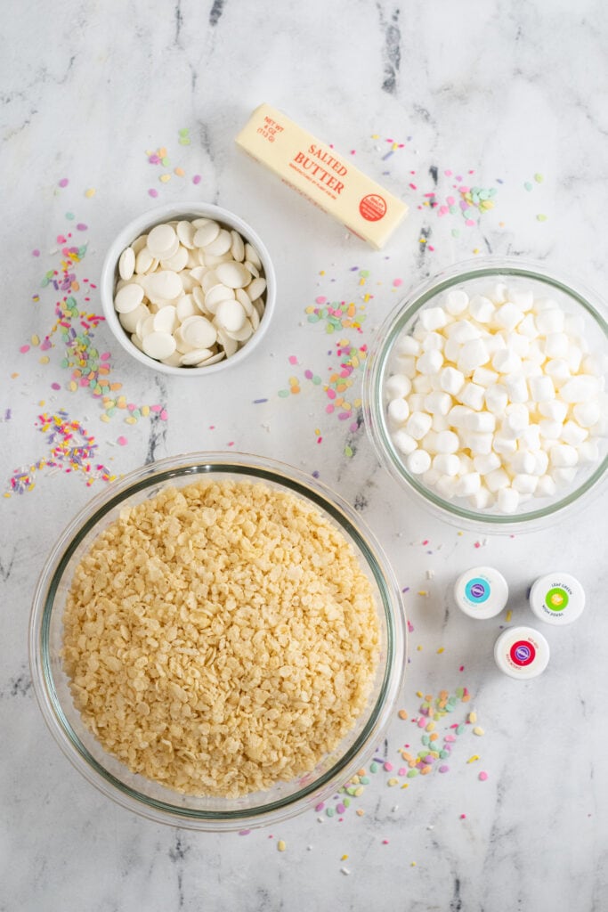 Easter Egg Rice Krispies Treats ingredients
