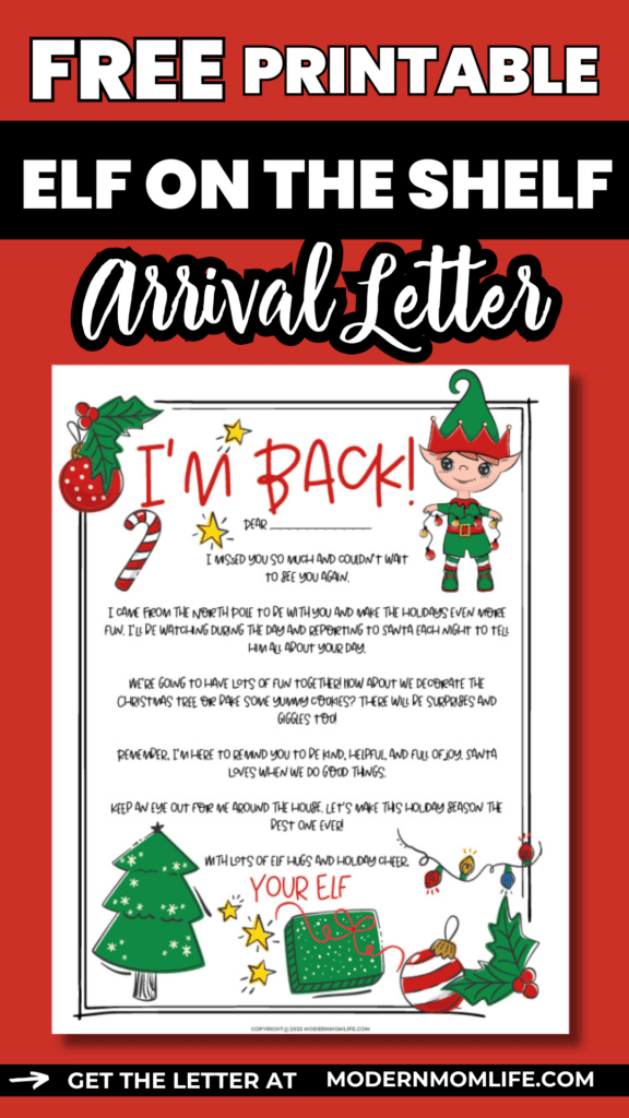 Elf Arrival Letter