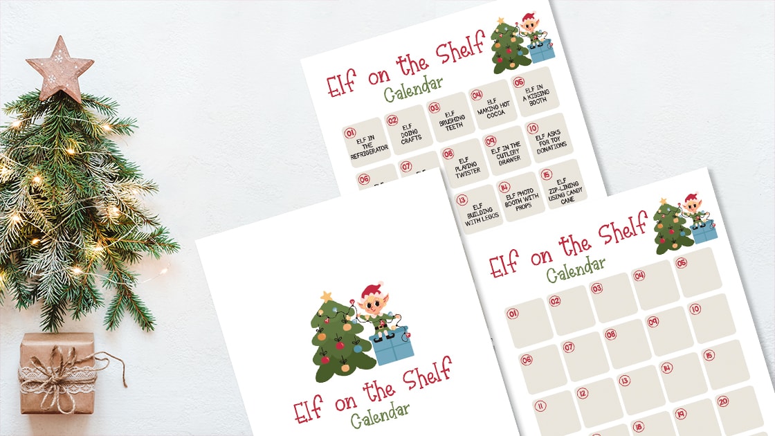 FREE Elf on the Shelf Calendar - Modern Mom Life
