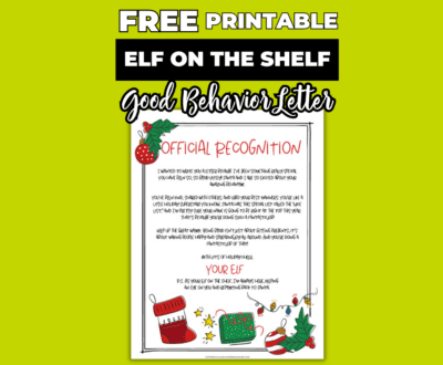 Elf on the Shelf Good Behavior Letter