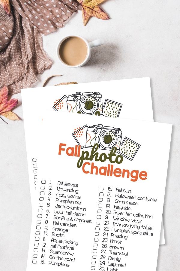 Fall Photo Scavenger Hunt