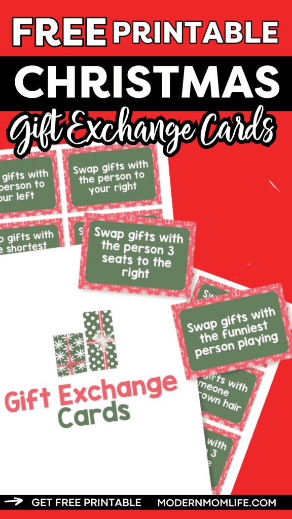 Gift Exchange Cards