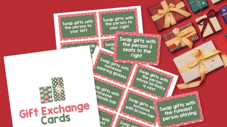 Gift Exchange Cards