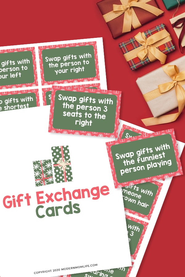 Gift Exchange Cards