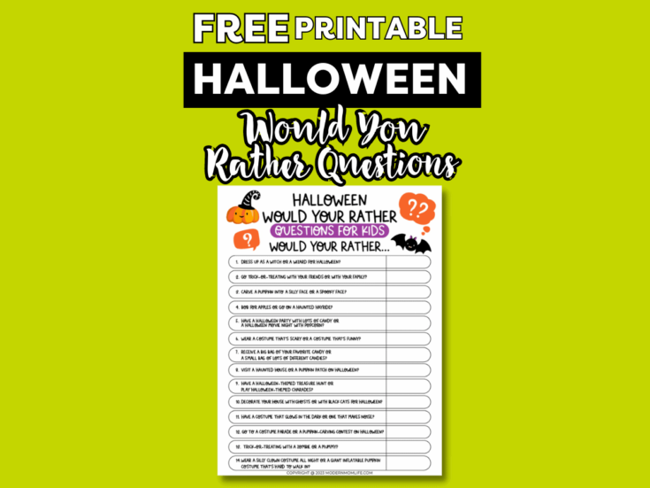 Halloween Would You Rather Questions for kids