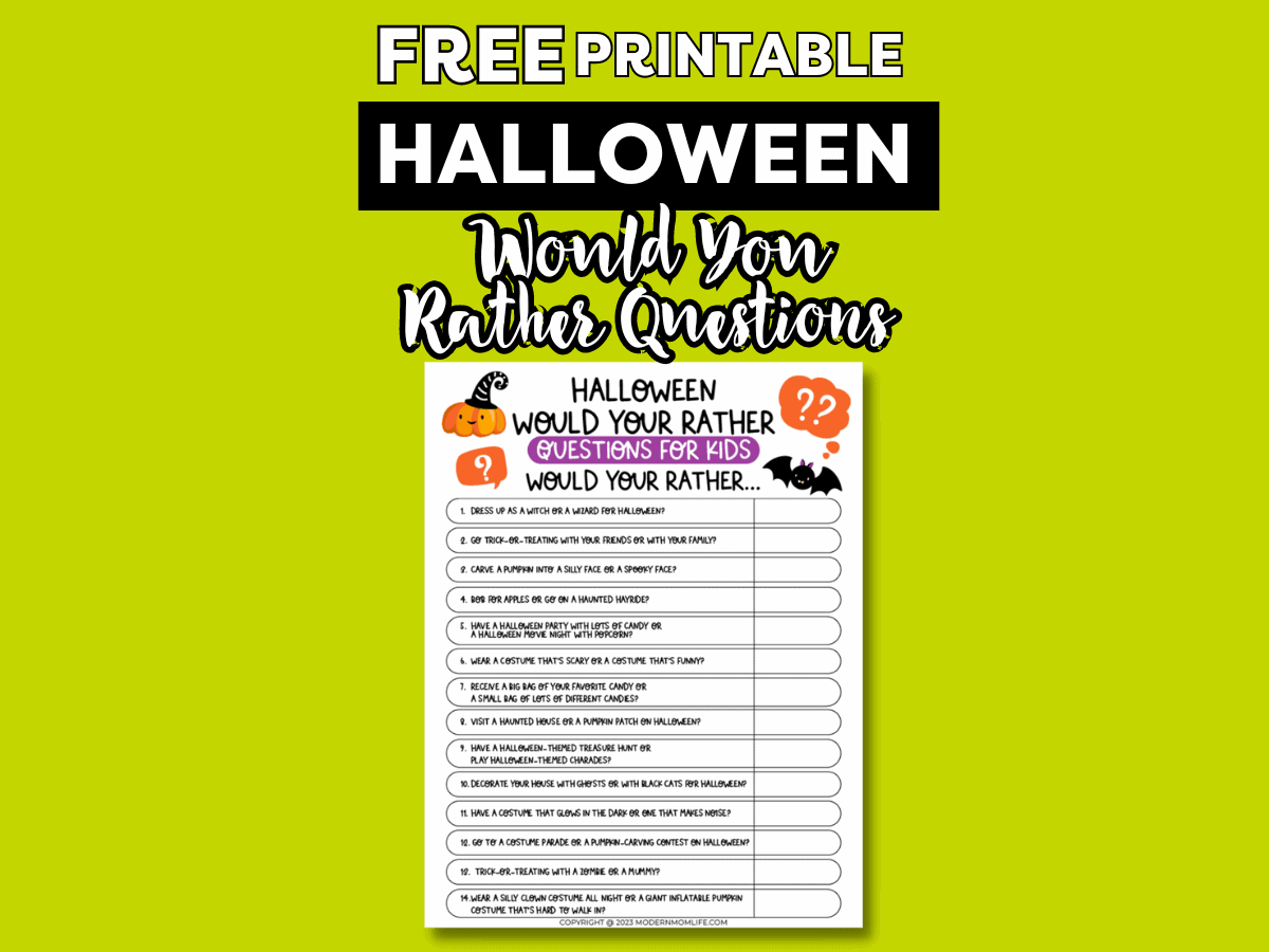 100 Halloween Would You Rather Questions (Download Now) 