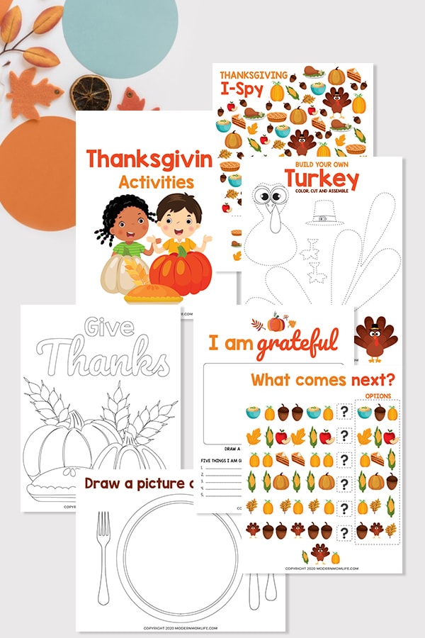 Thanksgiving Kids Activity Workbook
