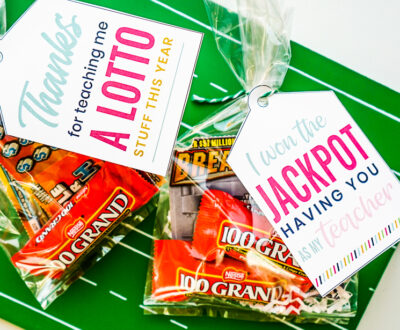 Lottery Teacher Gift Tag-