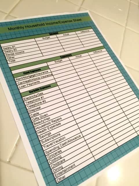 Image for Monthly Budget Worksheet